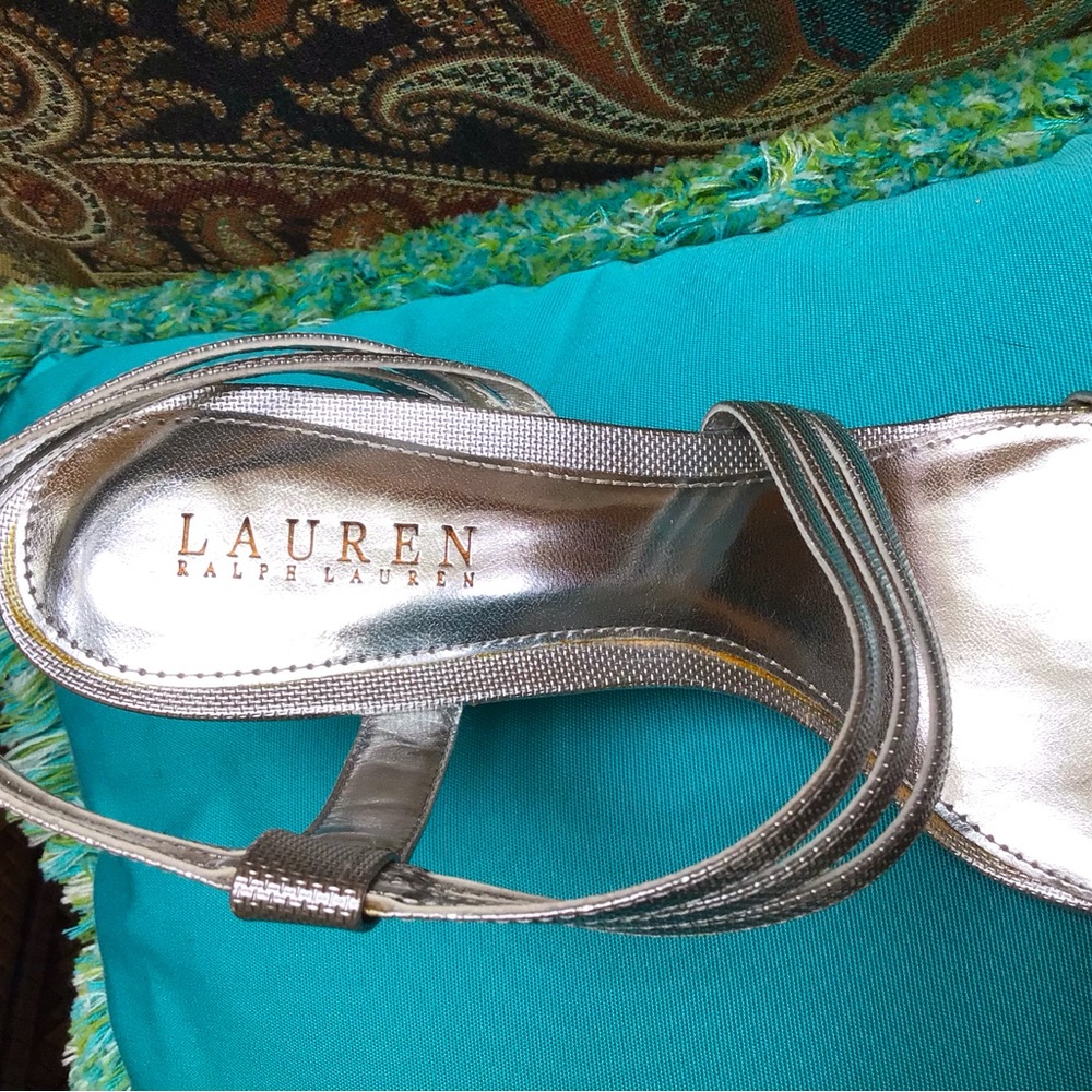 Ralph Lauren heel sandals. - Picture 2 of 7